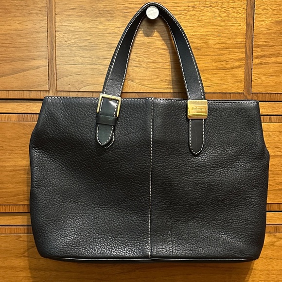 Burberry Handbags - Burberry Black Leather Satchel